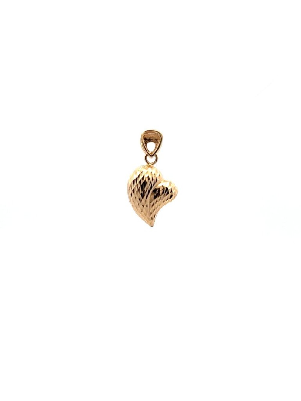 18K Saudi Gold Pendant Heart Genuine Fine Jewelry Charm Gift